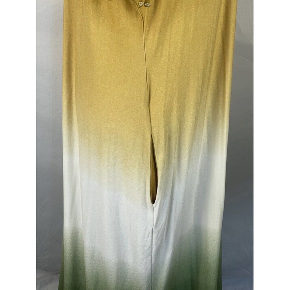 Est. 1946 Womens Size 14W / 16W Gold Cream & Green Ombre Maxi Pocket Maxi Dress - Picture 7 of 11